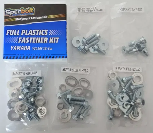 FULL Plastics Body Bolt Kit: YAMAHA YZ450F 2018-Current All Fasteners Hardware