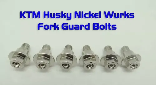 SPECBOLT NICKEL WURKS FORK GUARD BOLTS FOR KTM HUSQVARNA FC FE 125 250 300 450