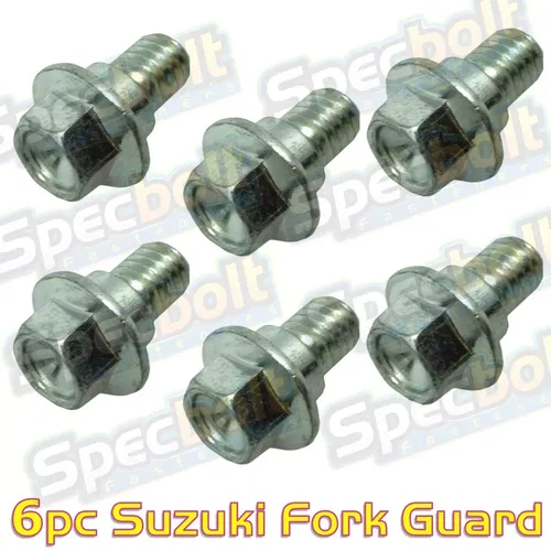 6pc Suzuki Fork Guard Bolts RM 85 125 250 RMZ 250 450 DR-Z400SM DRZ400SM DRZ400