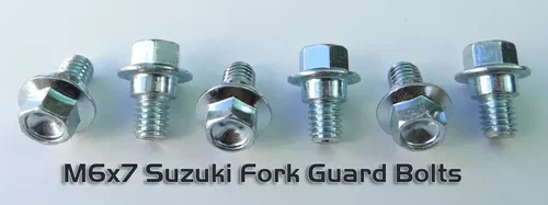 6pc Suzuki Fork Guard Bolts RM 85 125 250 RMZ 250 450 DR-Z400SM DRZ400SM DRZ400