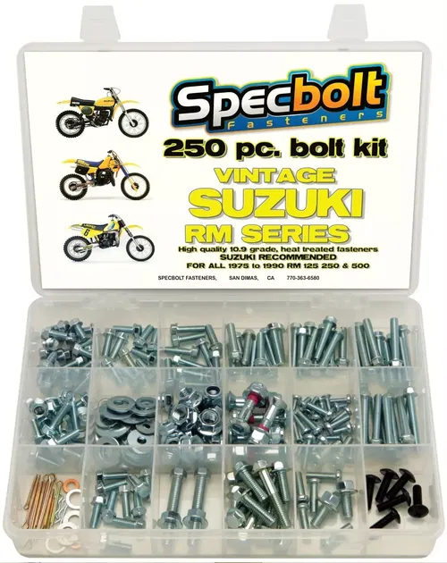 VINTAGE SUZUKI RM BOLT KIT 60 80 100 125 250 370 400 465 500 MAINTAIN REBUILD