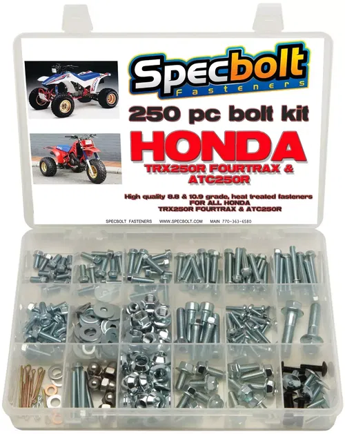 250pc Bolt kit Honda TRX 250R Fourtrax TRX250R Motor Plastic Exhaust ATC