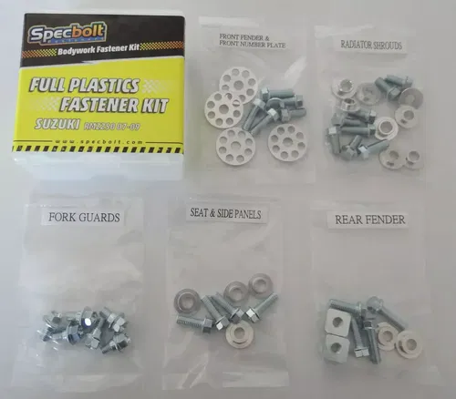 Suzuki 07"-09" RM-Z250 Full Plastics Bodywork Bolt Kit RMZ250 Fasteners Body