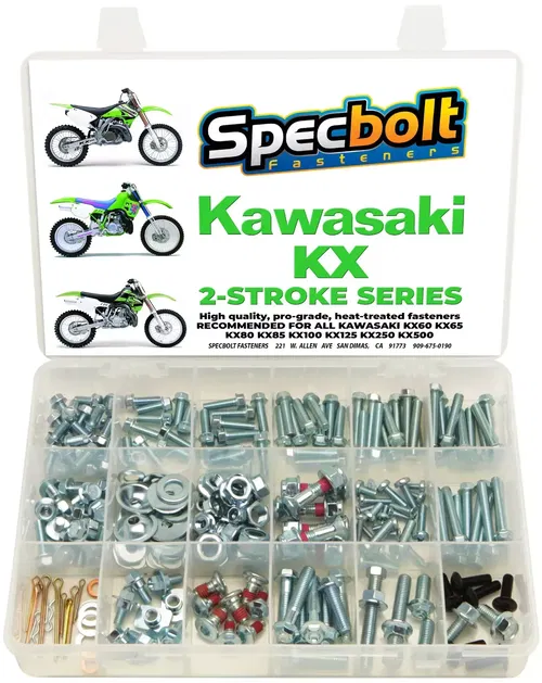 KAWASAKI KX Bolt kit  KX60 KX65 KX80 KX85 KX100 KX112 KX125 KX250 KX500 SPECBOLT