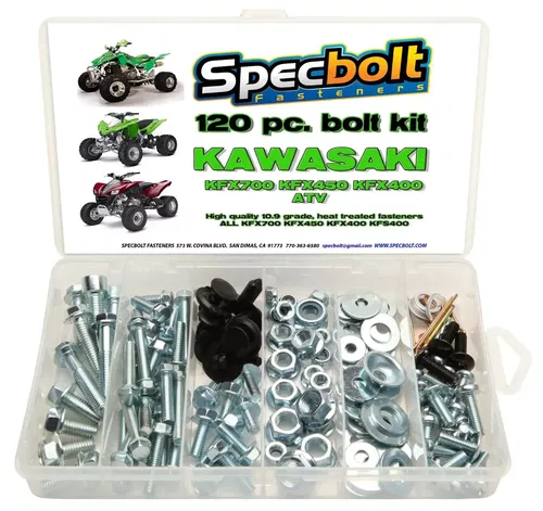 120pc Bolt Kit Kawasaki KFX450 KFX 450 400 700 ATV body plastic frame fender eng