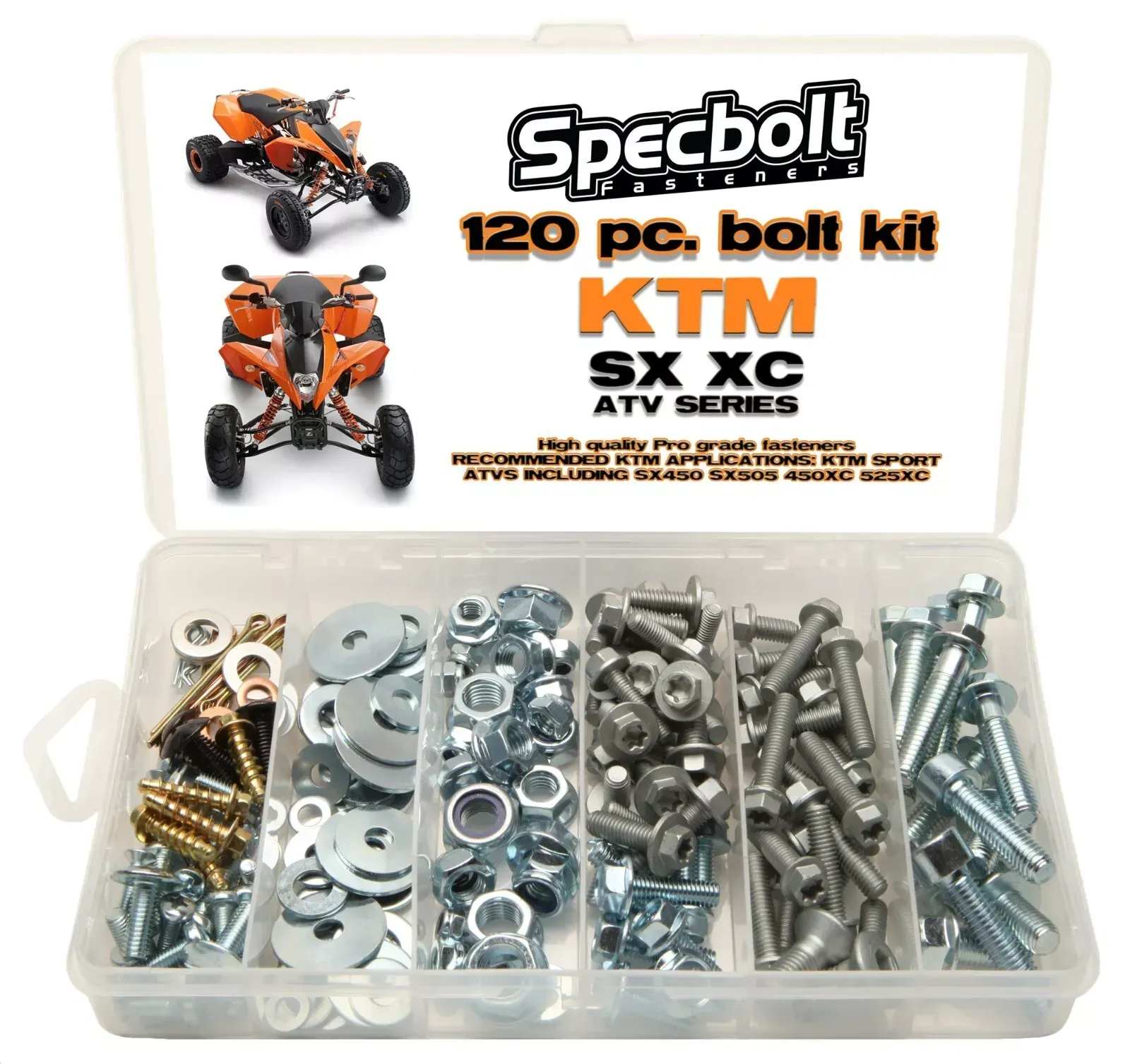 KTM SX450 Bolt kit SX505 450XC 525XC frame engine plastic SPECBOLT ATV Bolt Kit