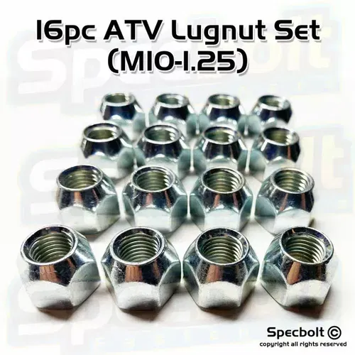 Specbolt 16pc M10-1.25 ATV Wheel Lug Nuts Honda Suzuki Kawasaki Yamaha M10 1.25