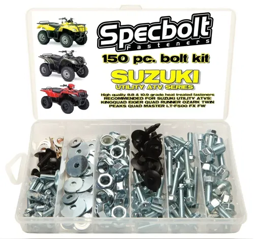 150pc SUZUKI UTIL ATV Bolt Kit LTA King Quad Runner Eiger LTF Ozark LT-& 4x4 2x4