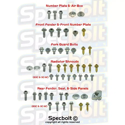 Complete Body Kit bolt fits KTM Plastics set SX SX-F EXC XC XCW fits 2011-16