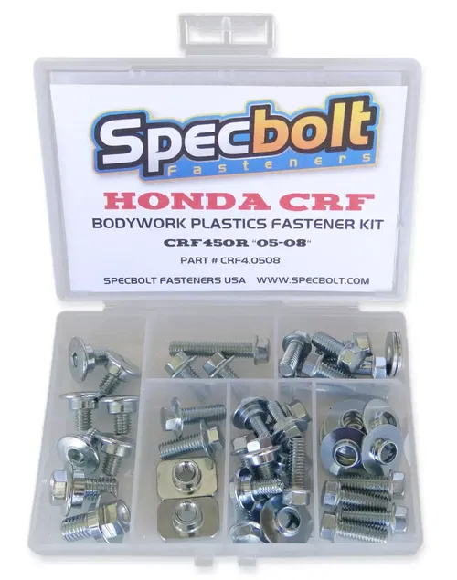 #0508 Honda CRF450R Full Bodywork Fenders and Plastics Bolt Kit 2005-2008