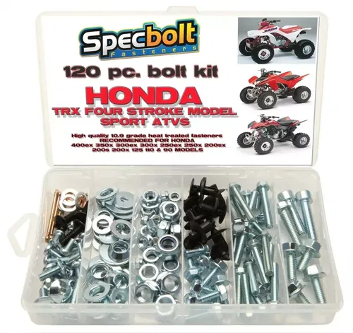 HONDA BOLT KIT FOR 400EX 250EX 250X TRX90 SPECBOLT 120PC BOLT KIT