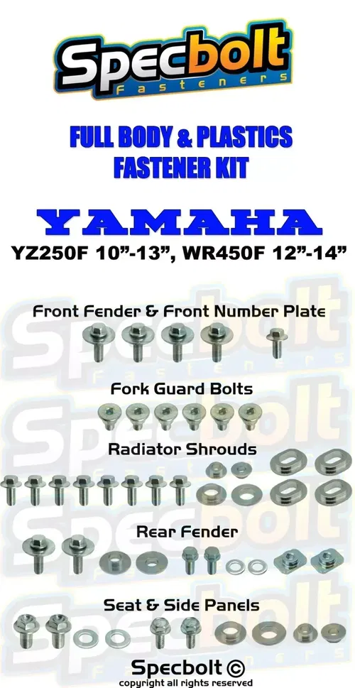 FULL Plastics Body Bolt Kit YAMAHA YZF WR YZF250 WR450F 2010-2014