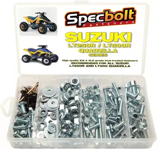 Suzuki LT250R Bolt Kit LT500R QUADZILLA ATV fender plastic Specbolt 120 piece