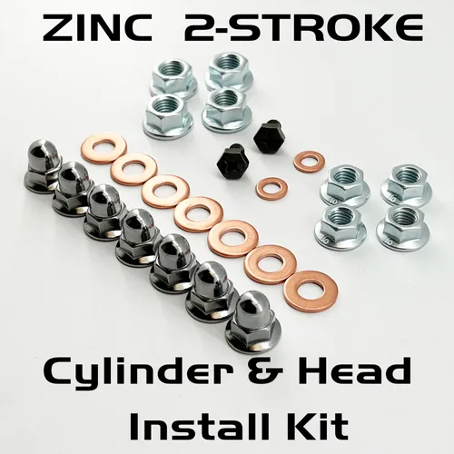 ZINC 2 STROKE CYLINDER HEAD NUTS KIT