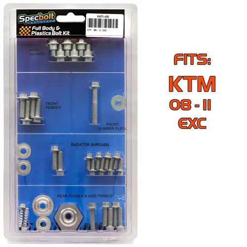 SPECBOLT KKM-48 Full Plastics Body Bolt Kit fits KTM 2008-2011 EXC MODELS