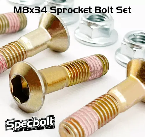 SPROCKET BOLTS M8x34 SUZUKI RM RMX DR 100 125 250 370 400 465 500 RMX250 DR350