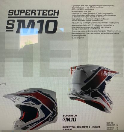 Alpinestars Helmets - Size M Supertech SM10