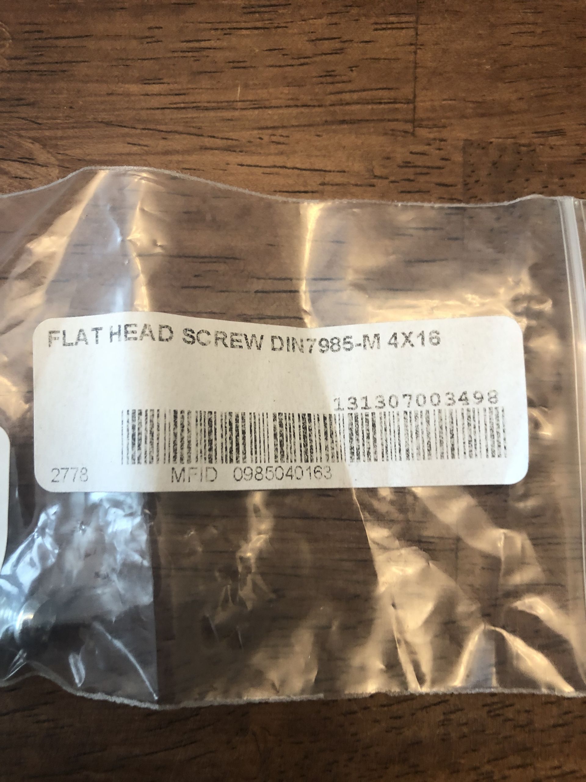 NEW KTM 65 85 SX FLAT HEAD SCREW - DIN7985-M 4X16 - 0985040163