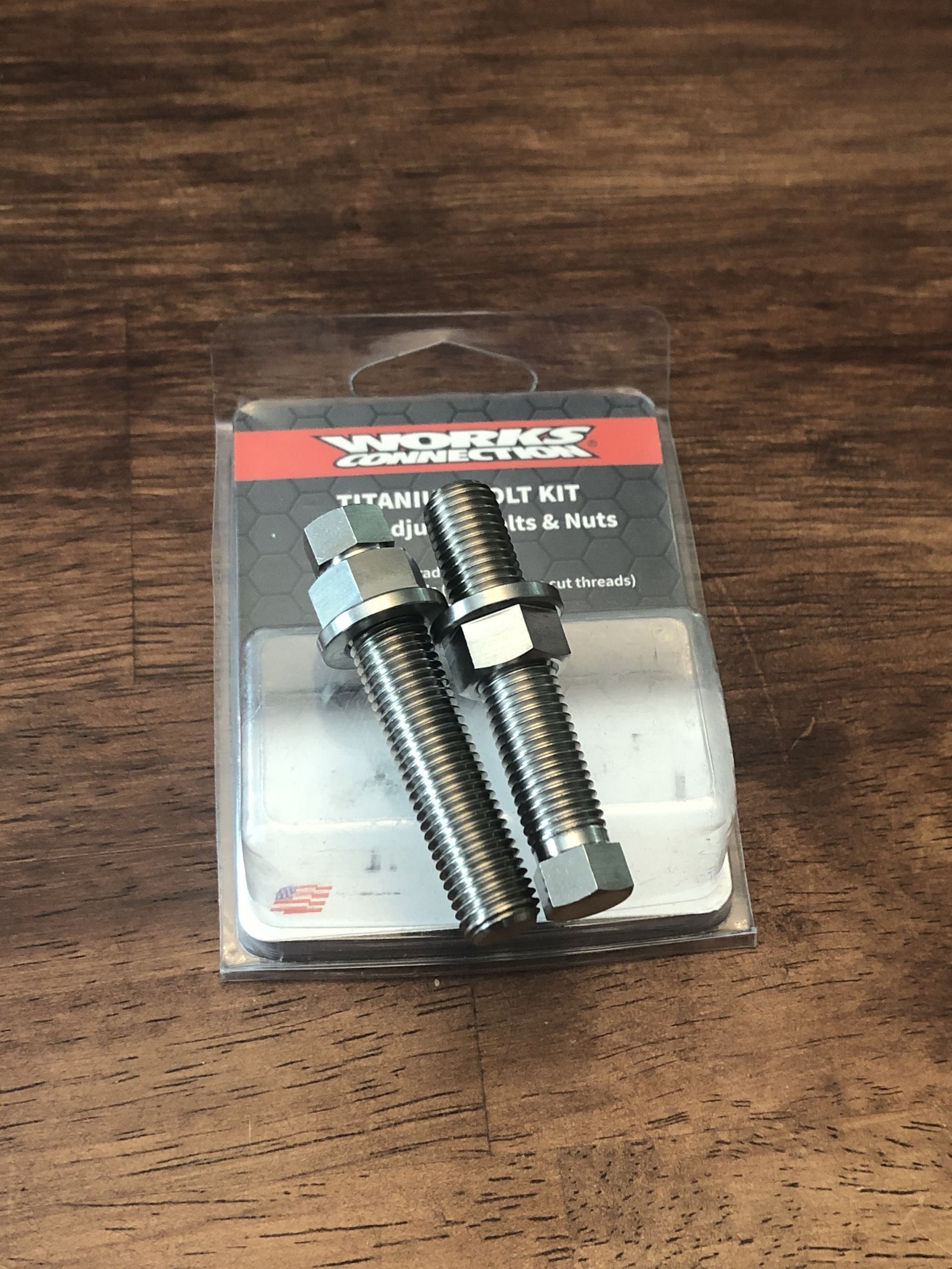 NEW Works Connection KTM / Husqvarna Titanium Axle Adjuster Bolt Kit - 70-635