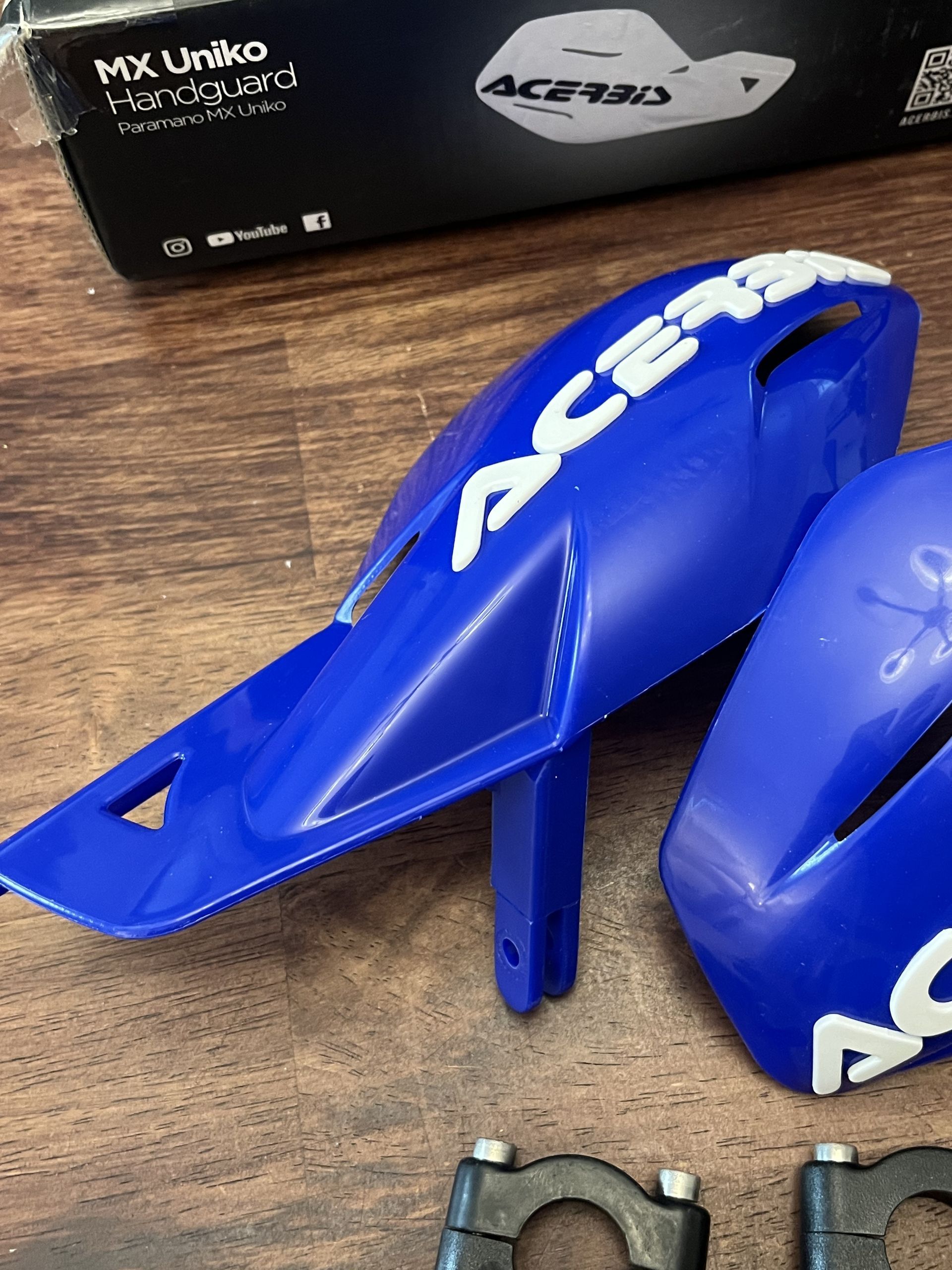 NEW Acerbis Uniko MX Handguards Hand Guards - Blue - 2041780003