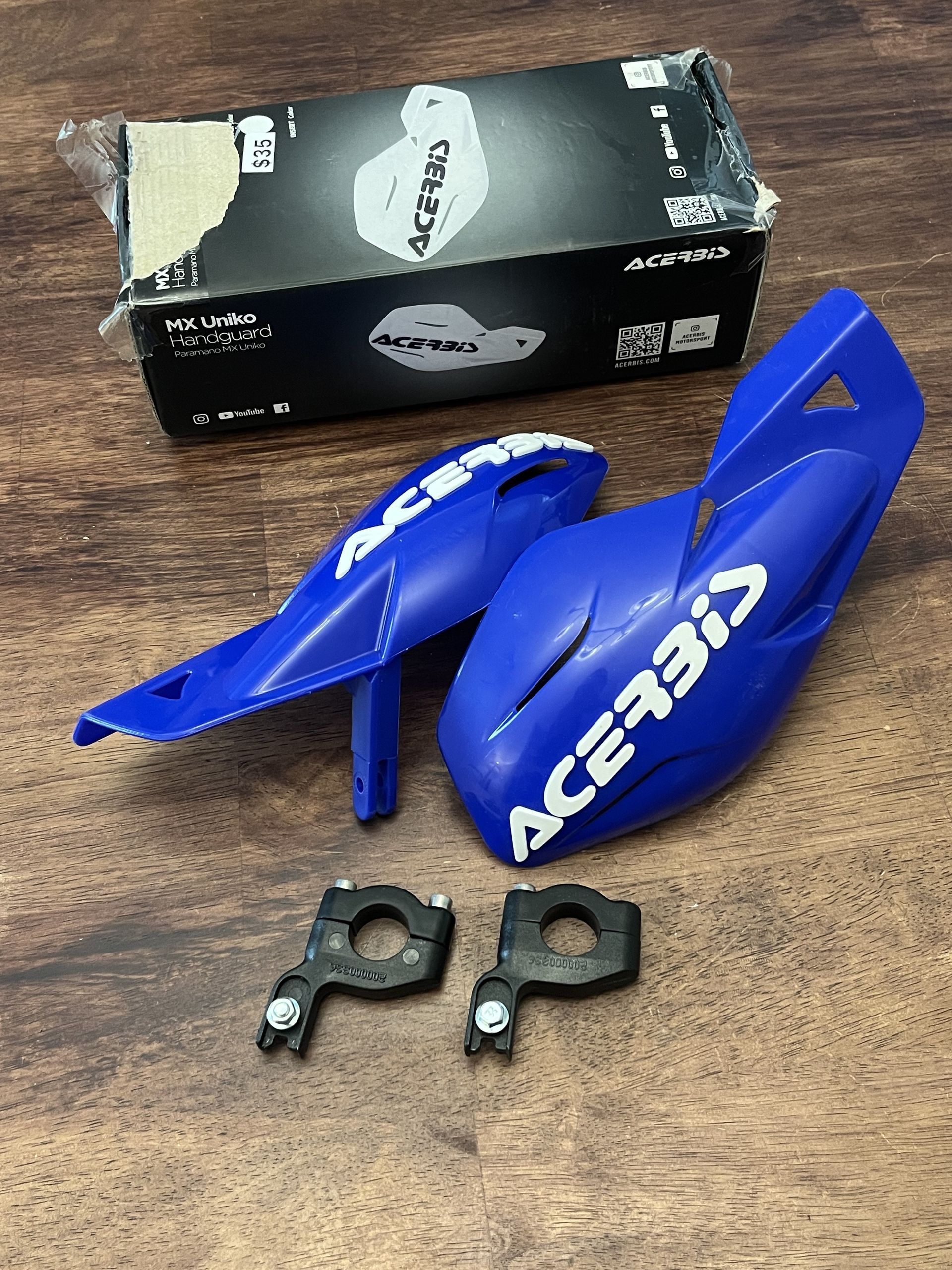 NEW Acerbis Uniko MX Handguards Hand Guards - Blue - 2041780003