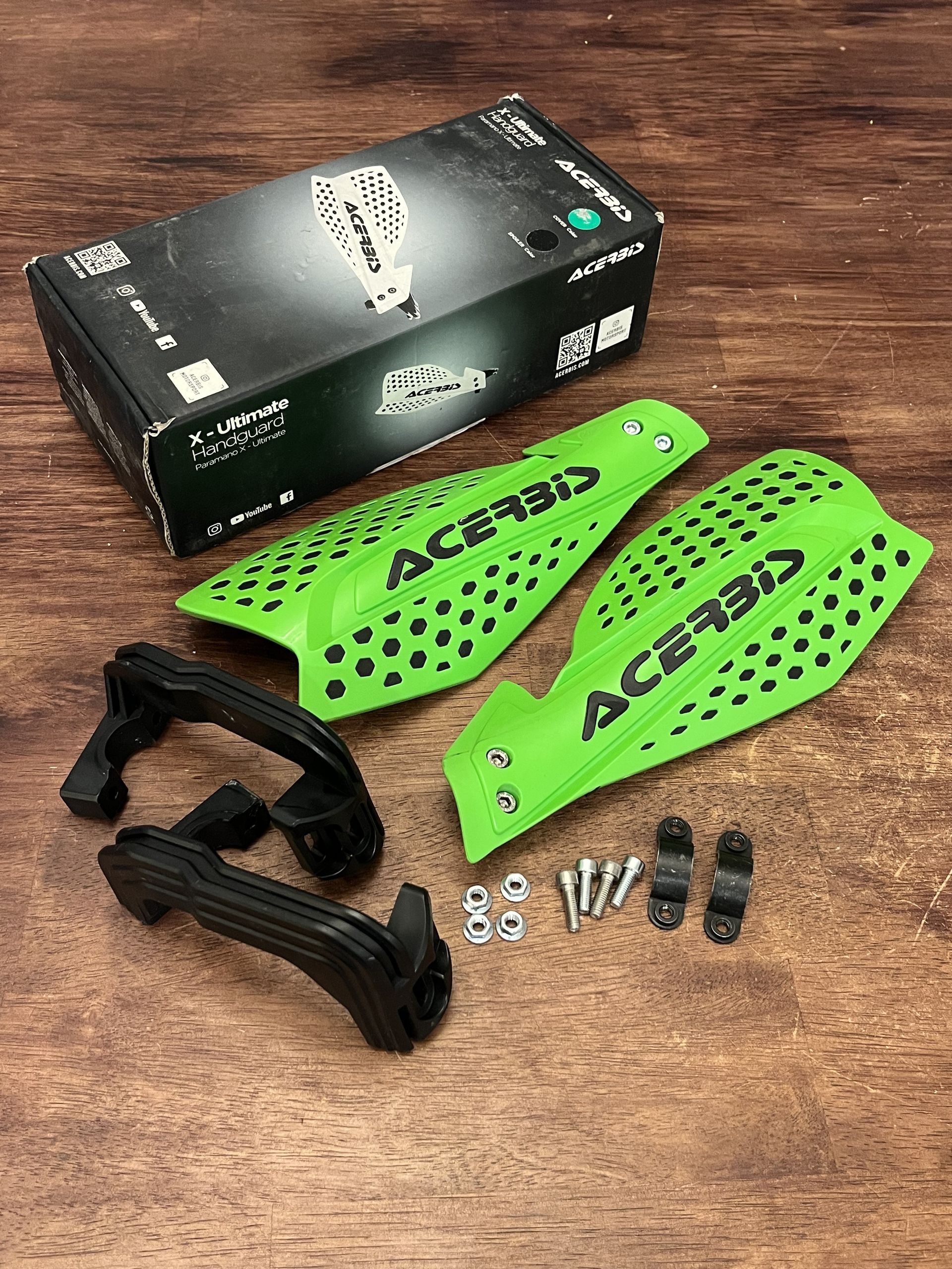 Acerbis X Ultimate Handguards Hand Guards Green / Black - 2645481089