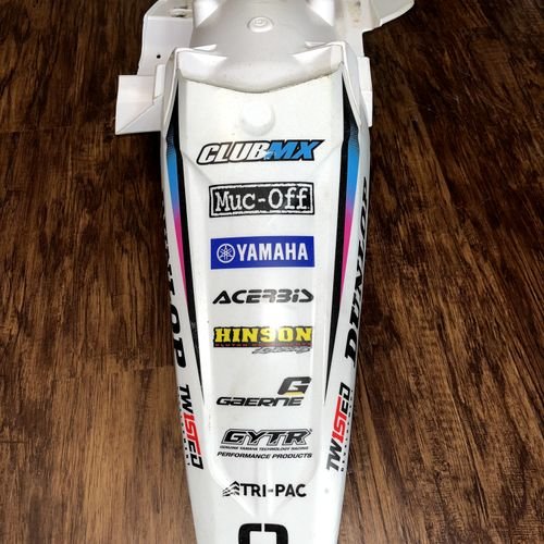 CLUB MX RACE USED REAR FENDER - MATTE WHITE 