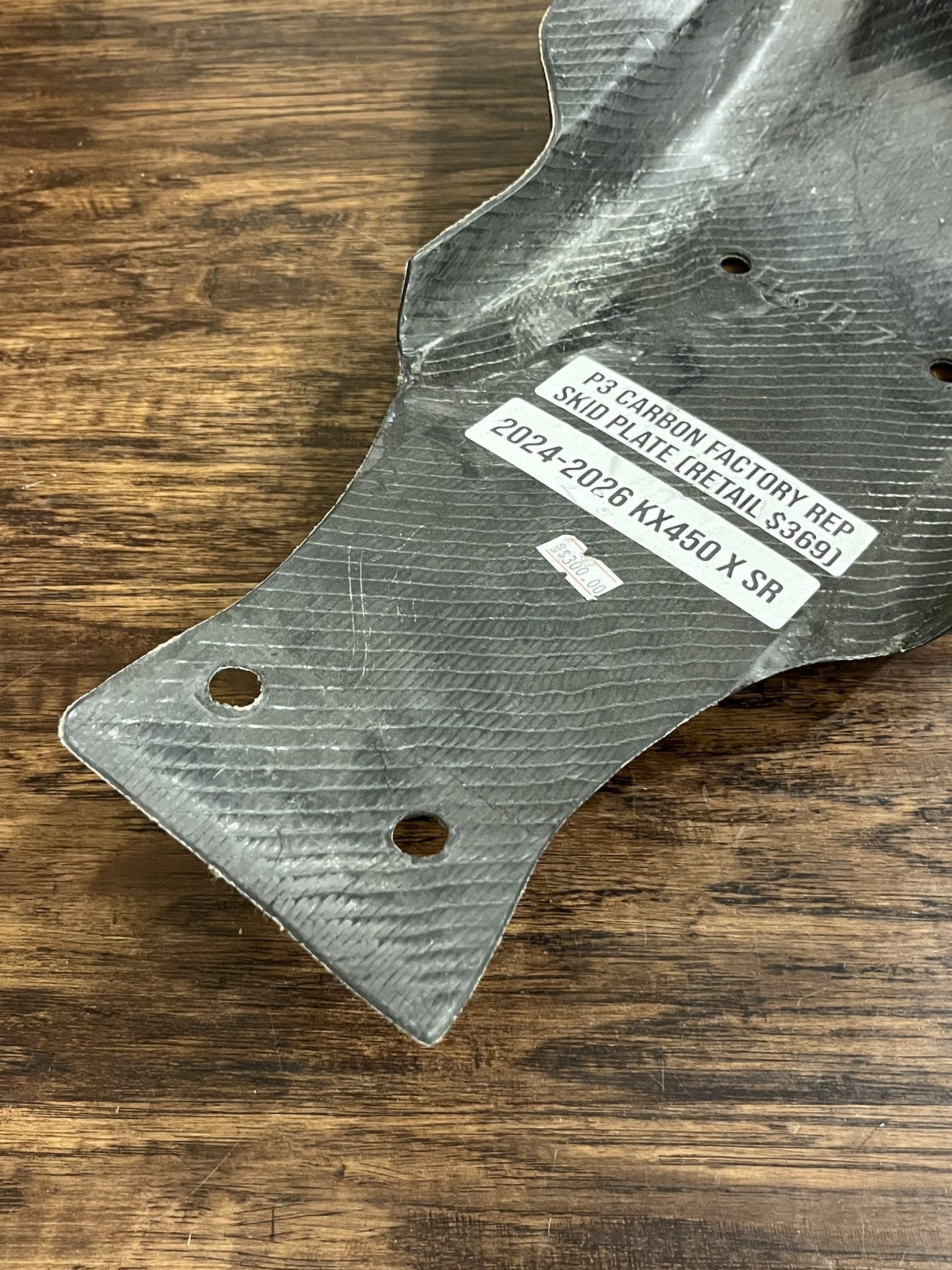 KX450 P3 Carbon X-Series Skid Plate W/ Linkage Guard - 2024-2026 KX 450 X SR