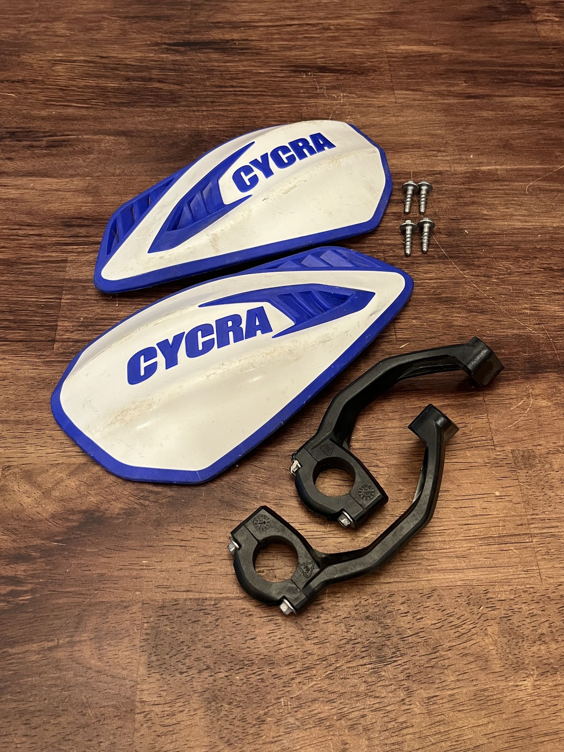Cycra Cyclone Handguards Hand Guards - White / Blue - 1CYC-0056-232