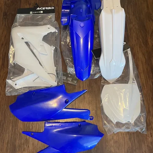 New Acerbis Mix Match Plastic Kit- Blue // White Yamaha 