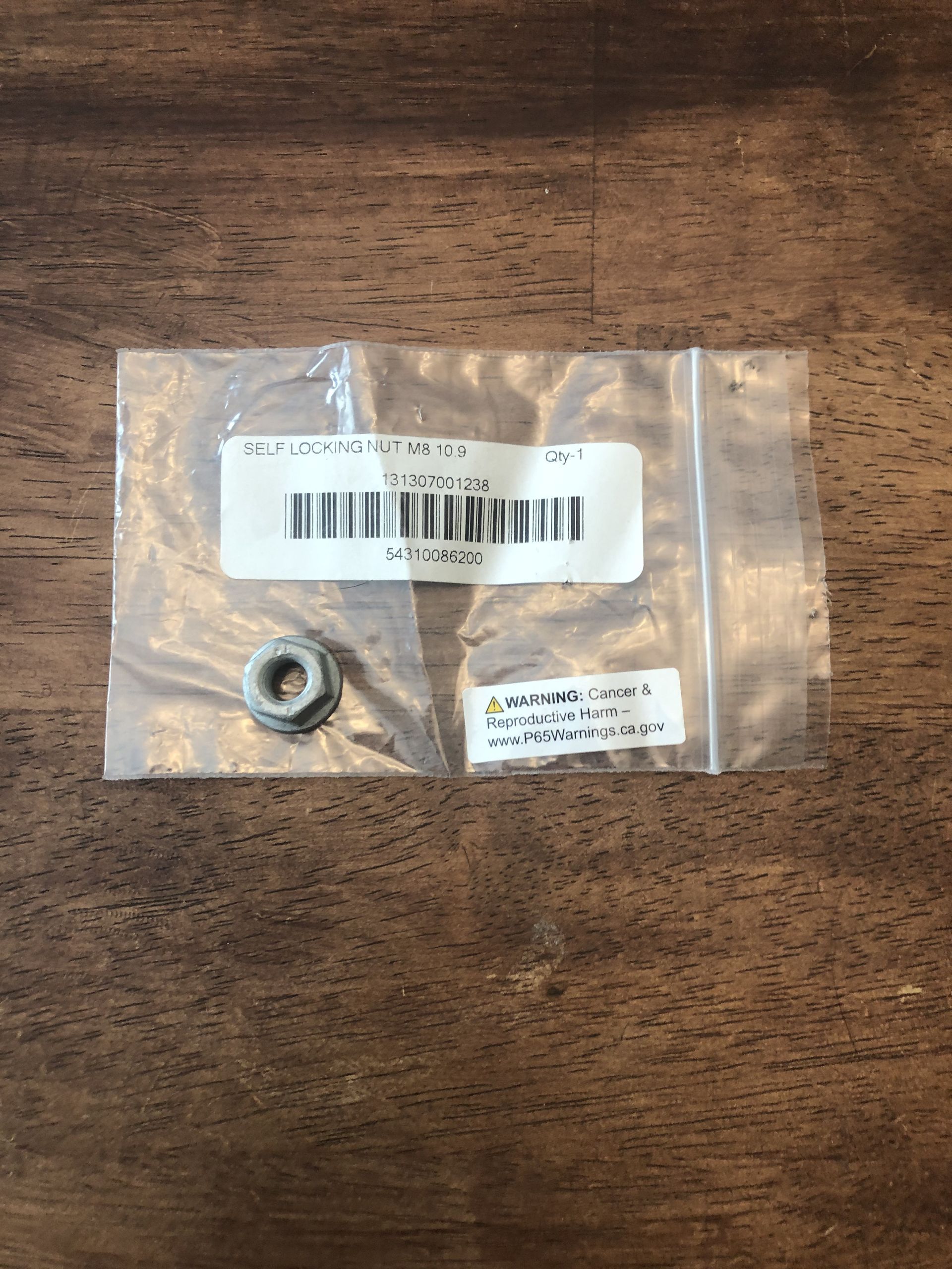 NEW OEM KTM SELF LOCKING NUT M8 - 54310086200