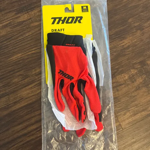 NEW Thor Draft Gloves- Red 