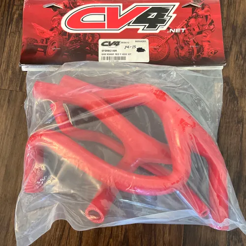 CV4 Radiator Hose Set - Red 09-15 KX450F