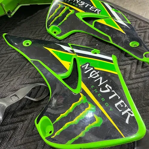 03-07 KX125 KX250 OEM Plastic Set W/ Monster Energy Graphics