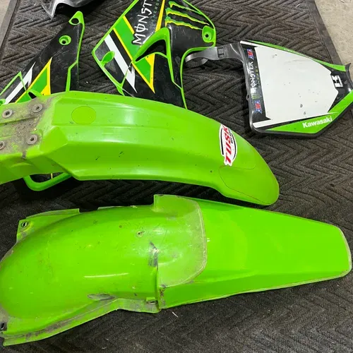 03-07 KX125 KX250 OEM Plastic Set W/ Monster Energy Graphics