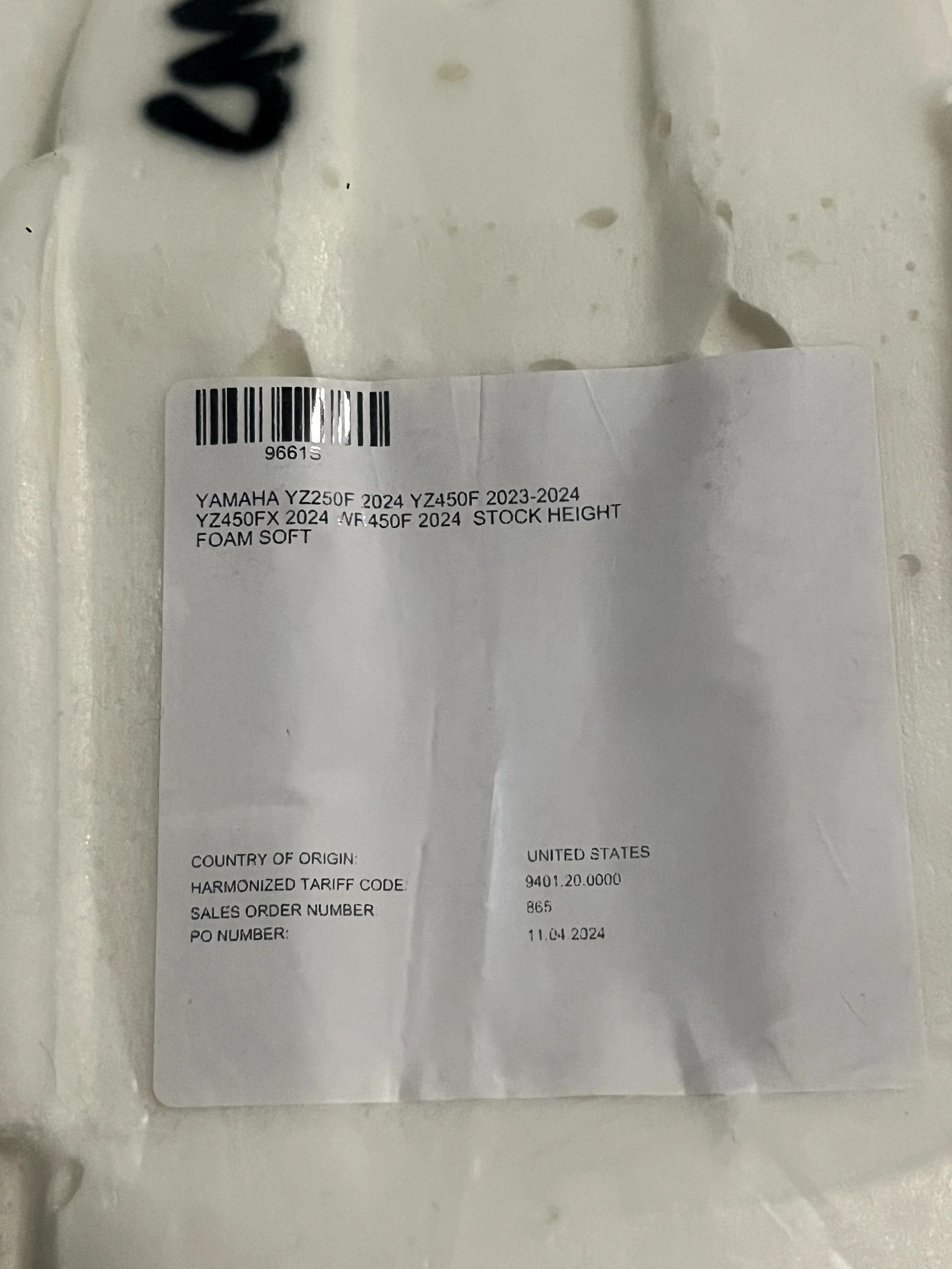 NEW GUTS Phantom Ultra Light Seat Foam - 24-25 YZ250F / 23-25 YZ450F -STOCK SOFT