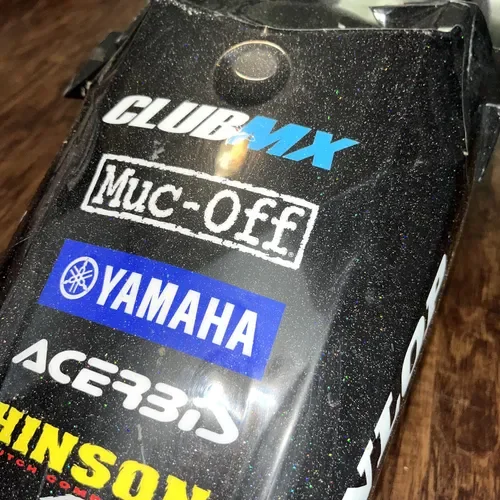 CLUB MX RACE USED REAR FENDER - Metallic Black / Pink / Blue