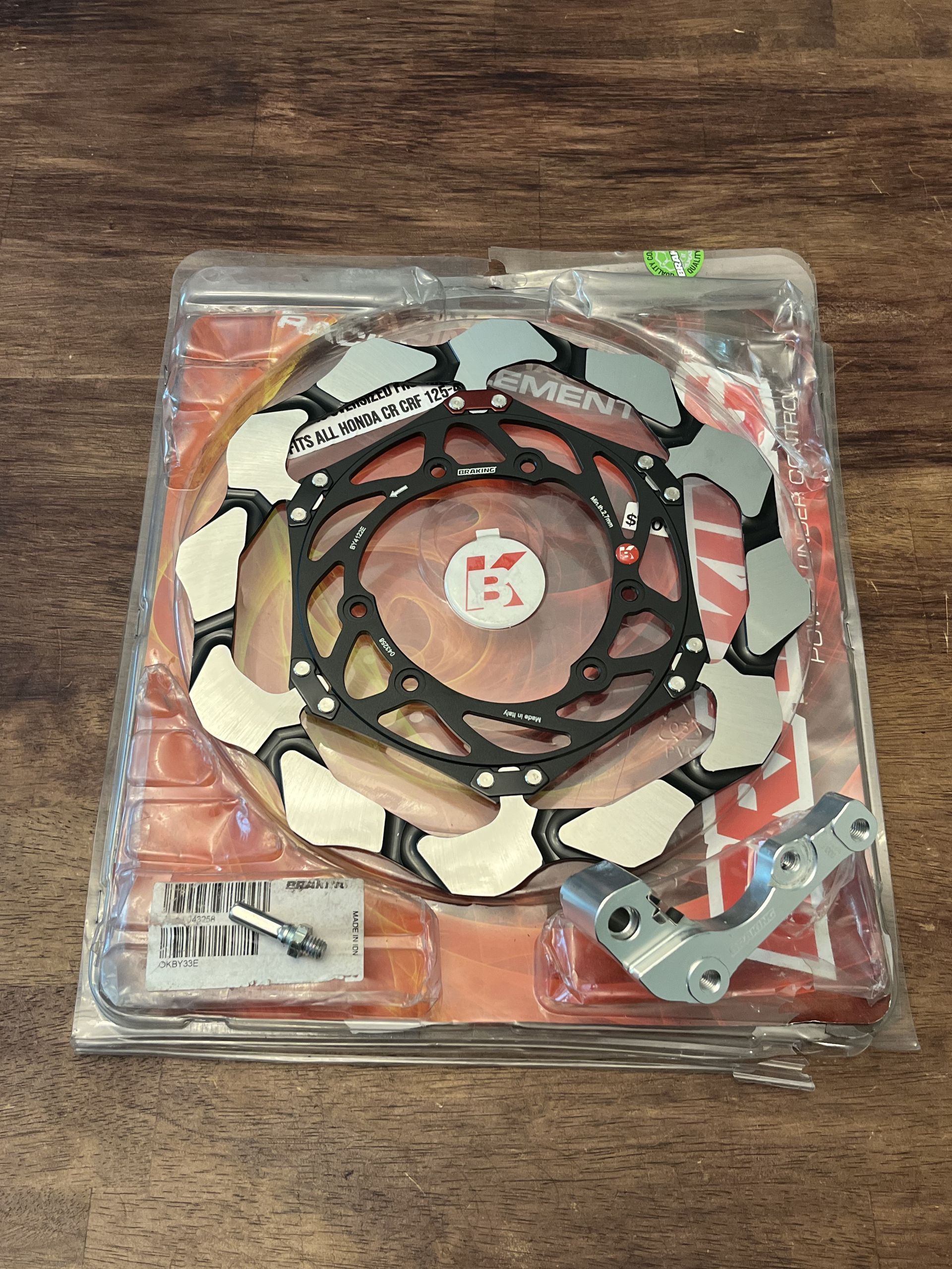 NEW Braking Front Brake Rotor + Bracket Honda CR125 CR250 CRF250 CRF450 -BY4122E