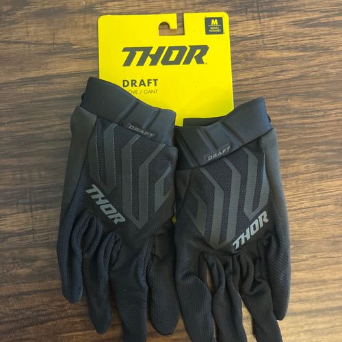 NEW Thor Draft Gloves- Black 