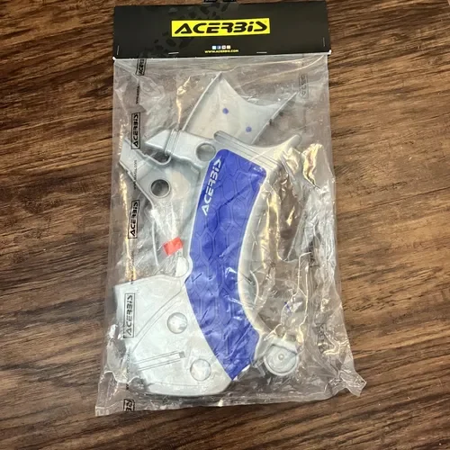 NEW Acerbis SILVER/BLUE Frame Guards - YZ250F YZ450F
