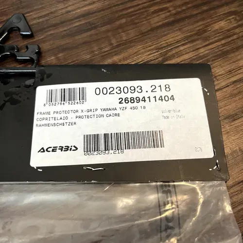 NEW Acerbis SILVER/BLUE Frame Guards - YZ250F YZ450F