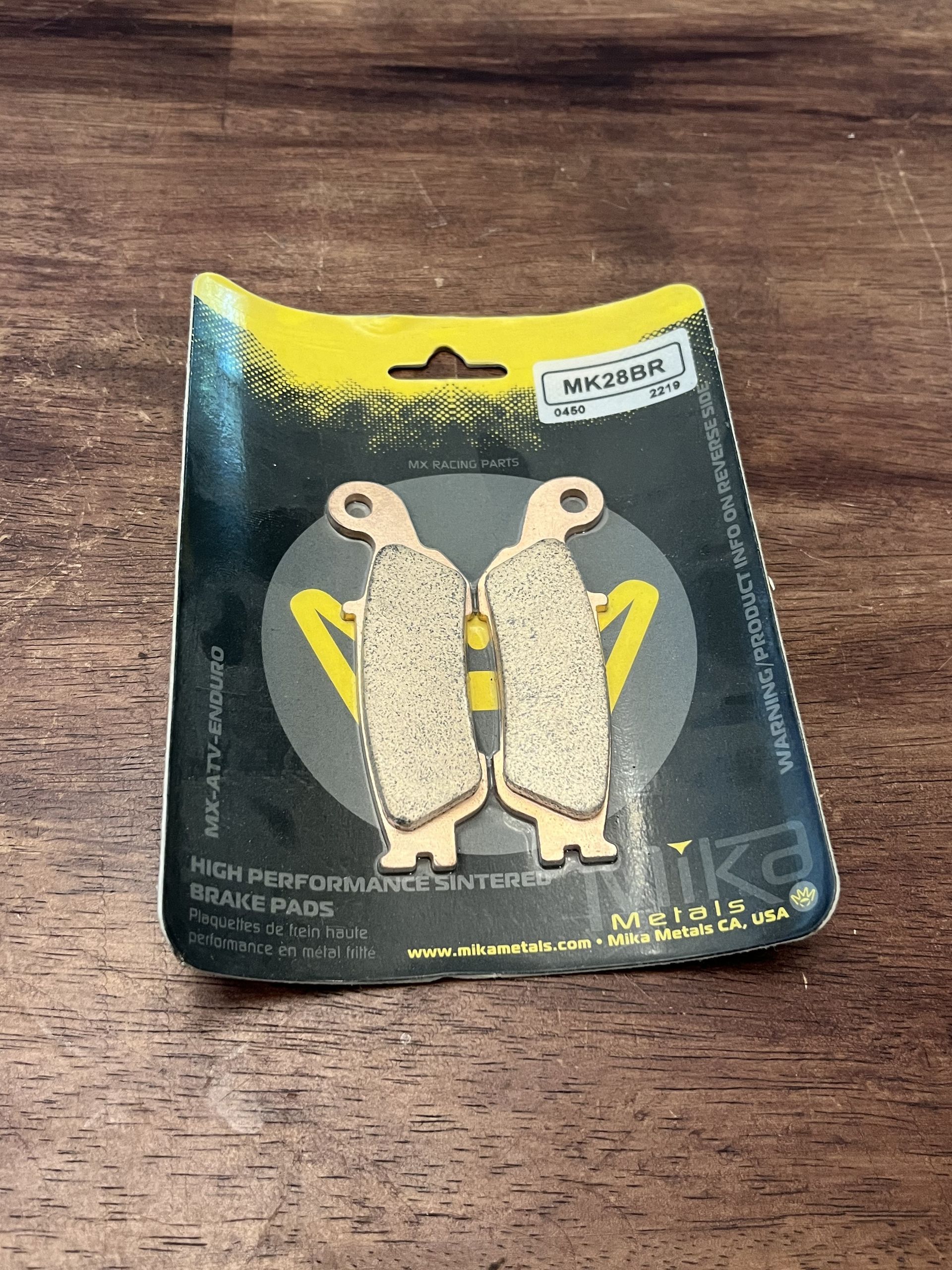 NEW Mika Metals YAMAHA Front Brake Pads - 08-25 YZ125 YZ250 YZ450F - MK28BR