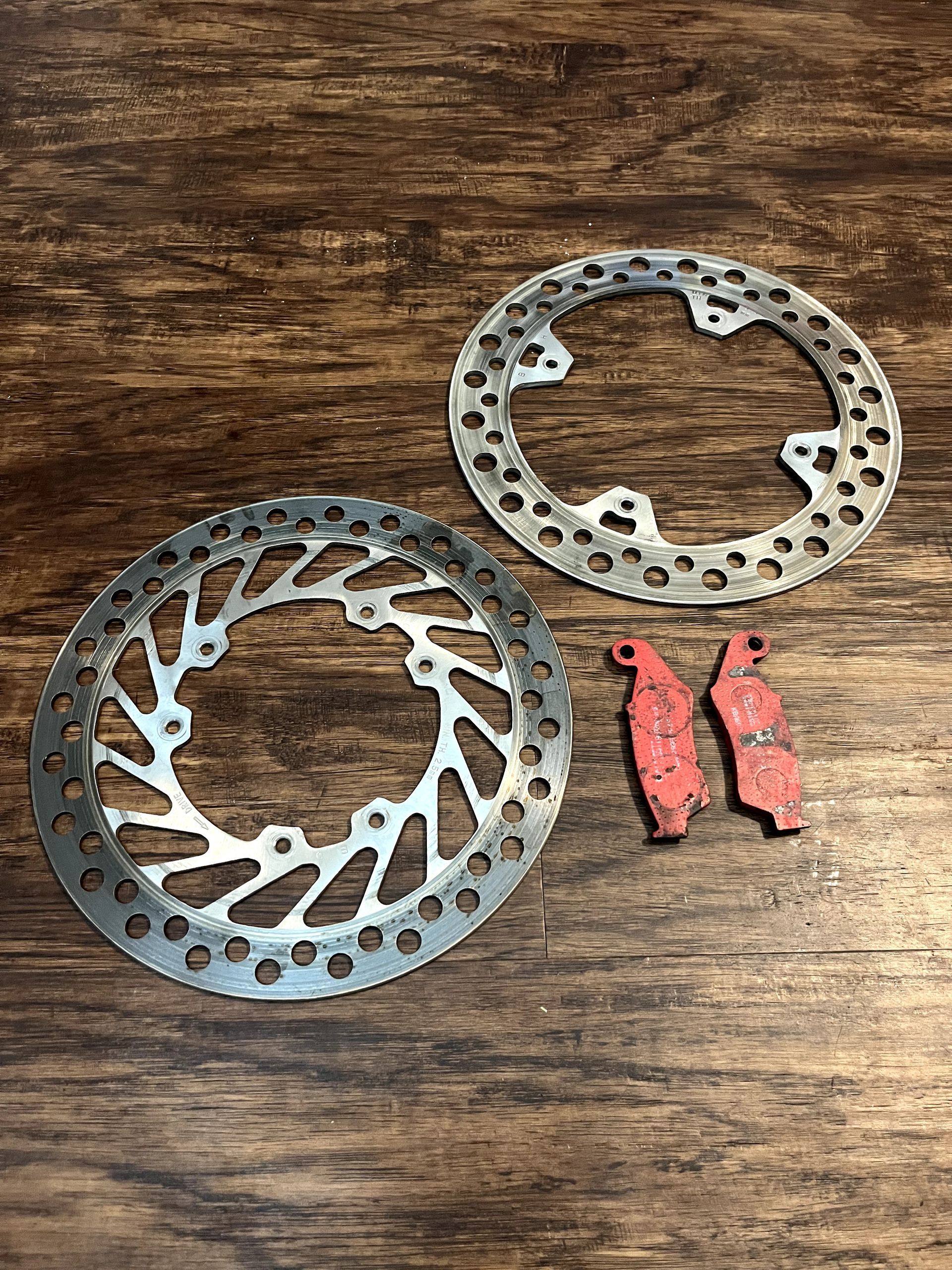 02-07 CR125 CR250 OEM Front + Rear Rotor W/ EBC Brake Pads