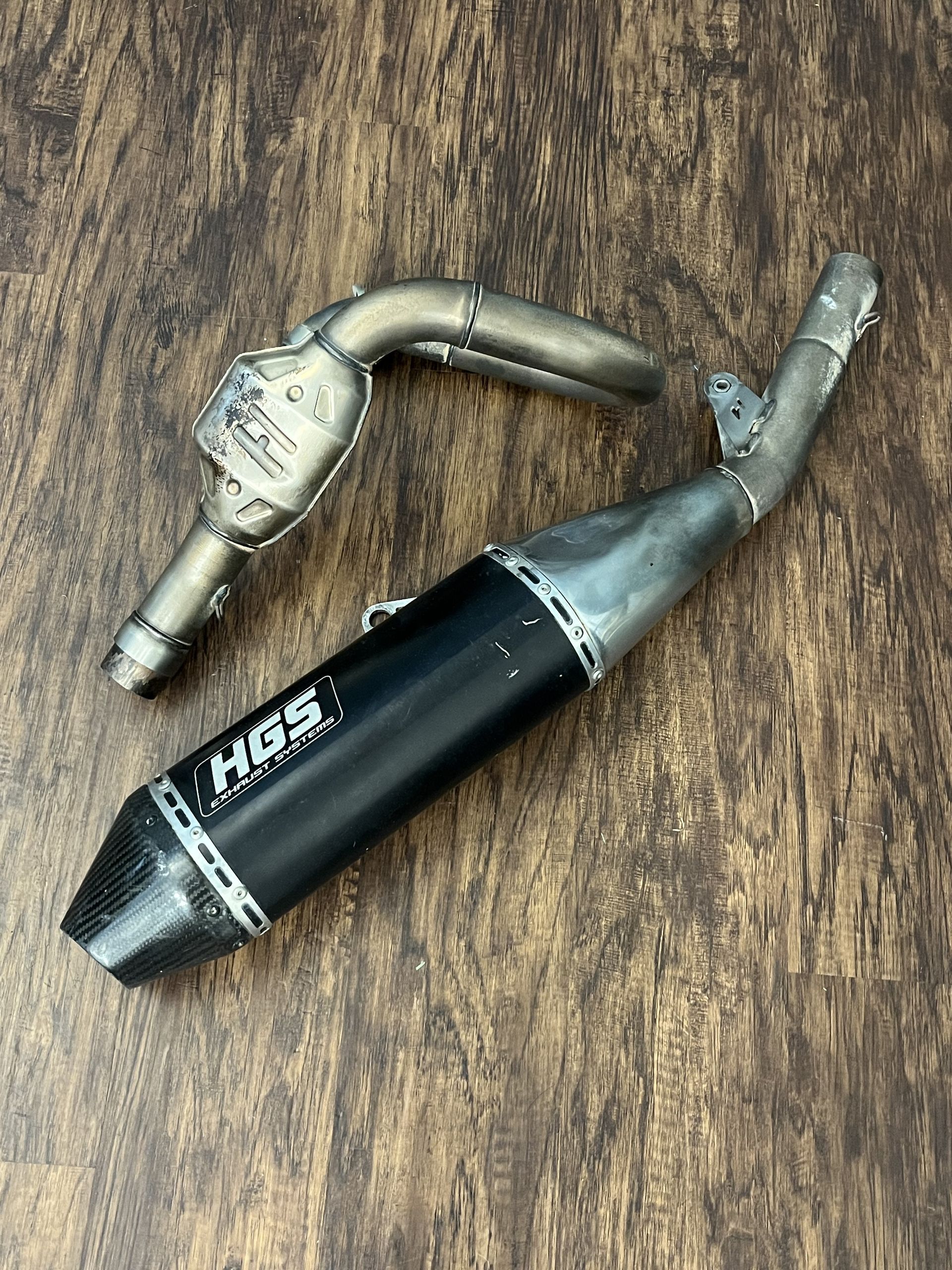 2024-2025 KX450 HGS CUSTOM FACTORY Full Exhaust System Header Slip on - CARBON