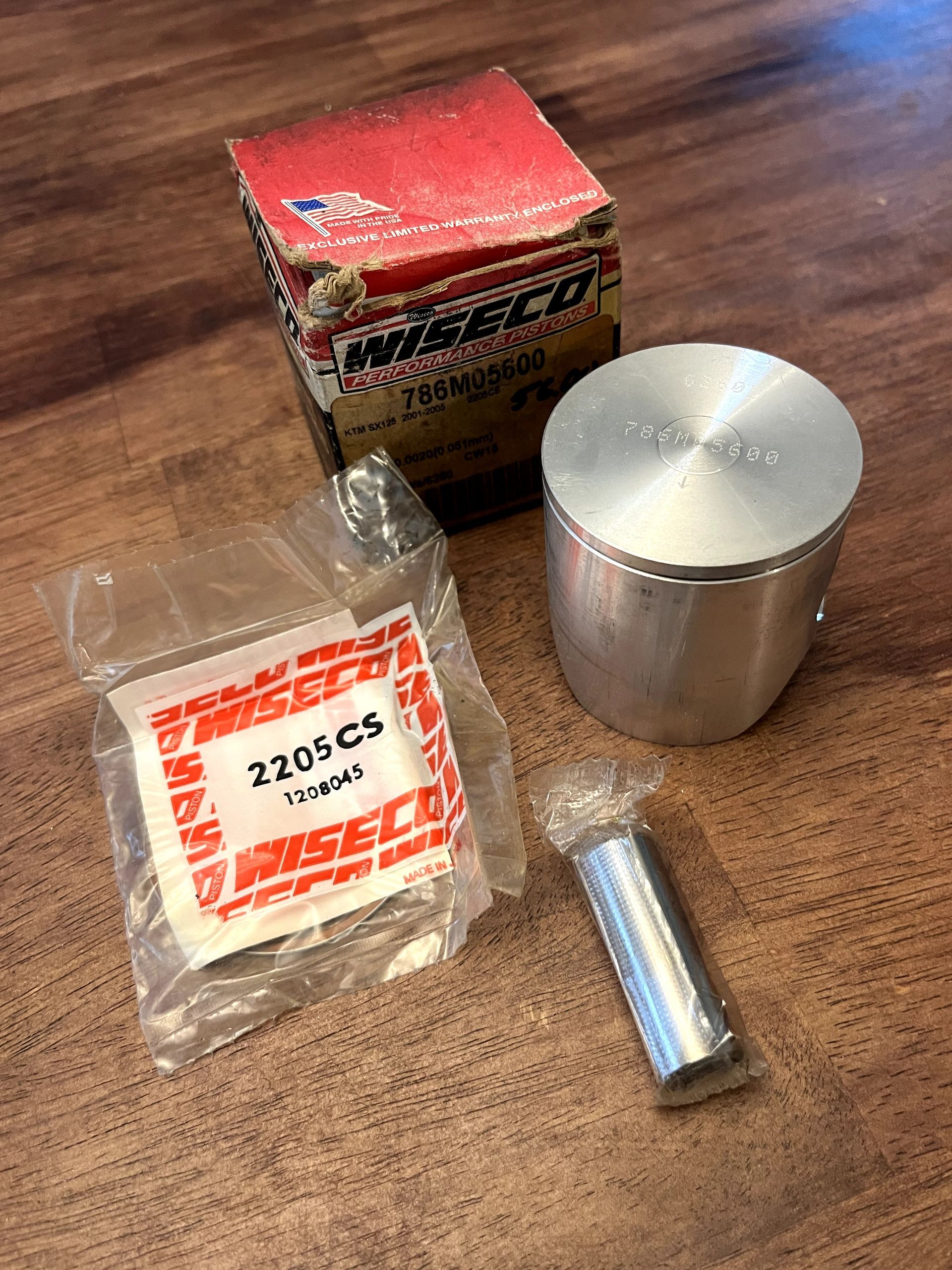 NEW 01-23 KTM 125 SX Wiseco Piston Kit - 56.00 mm Bore - 786M05600