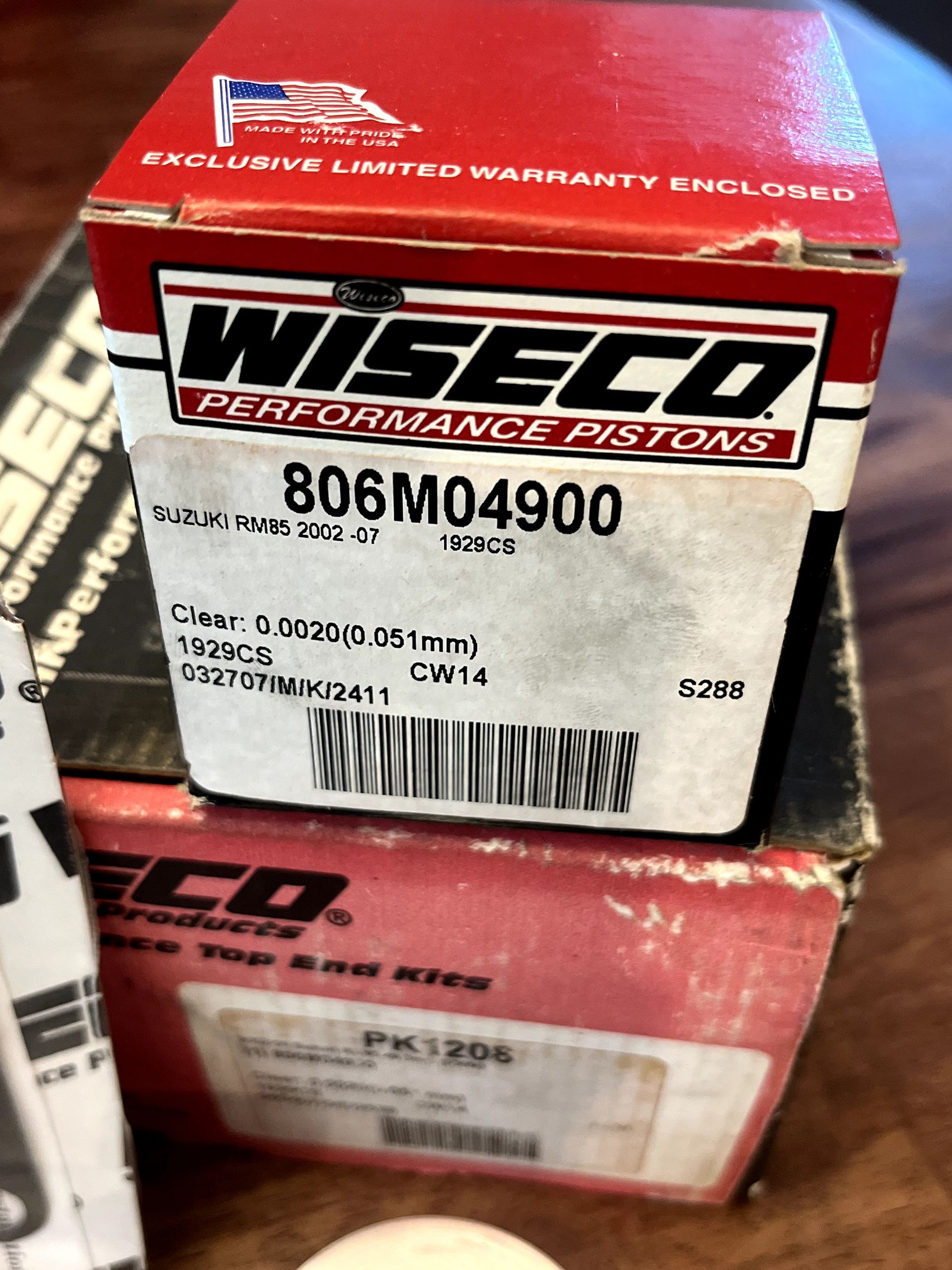 NEW 02-23 RM85 Wiseco Complete Top End Piston Kit - 49mm Bore +1mm - 806M04900 