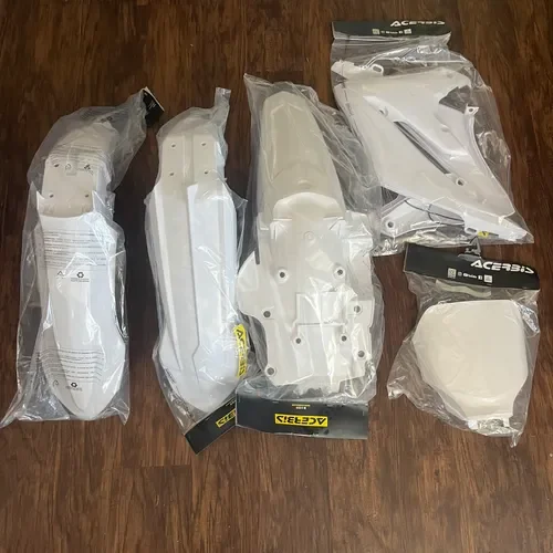 NEW Acerbis White Plastic Kit - 19-23 Yz250f 18-22 Yz450f 