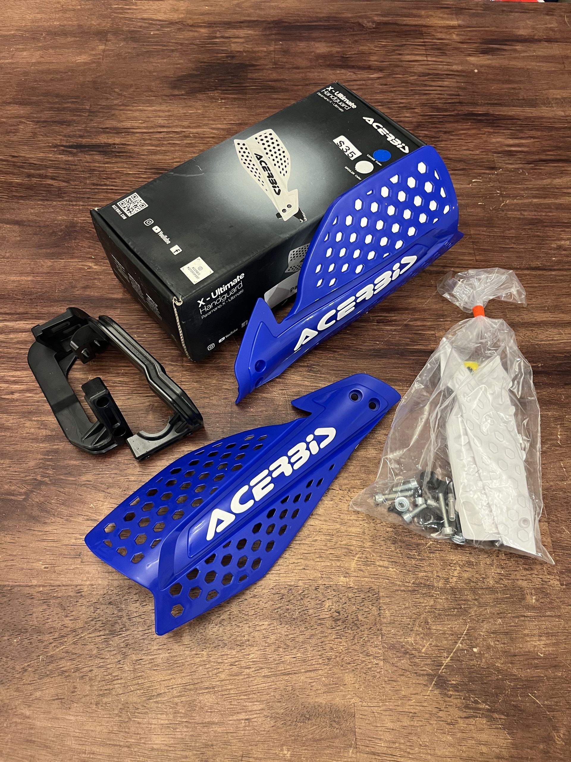 NEW Acerbis X Ultimate Handguards Hand Guards - Blue / White - 2645481006