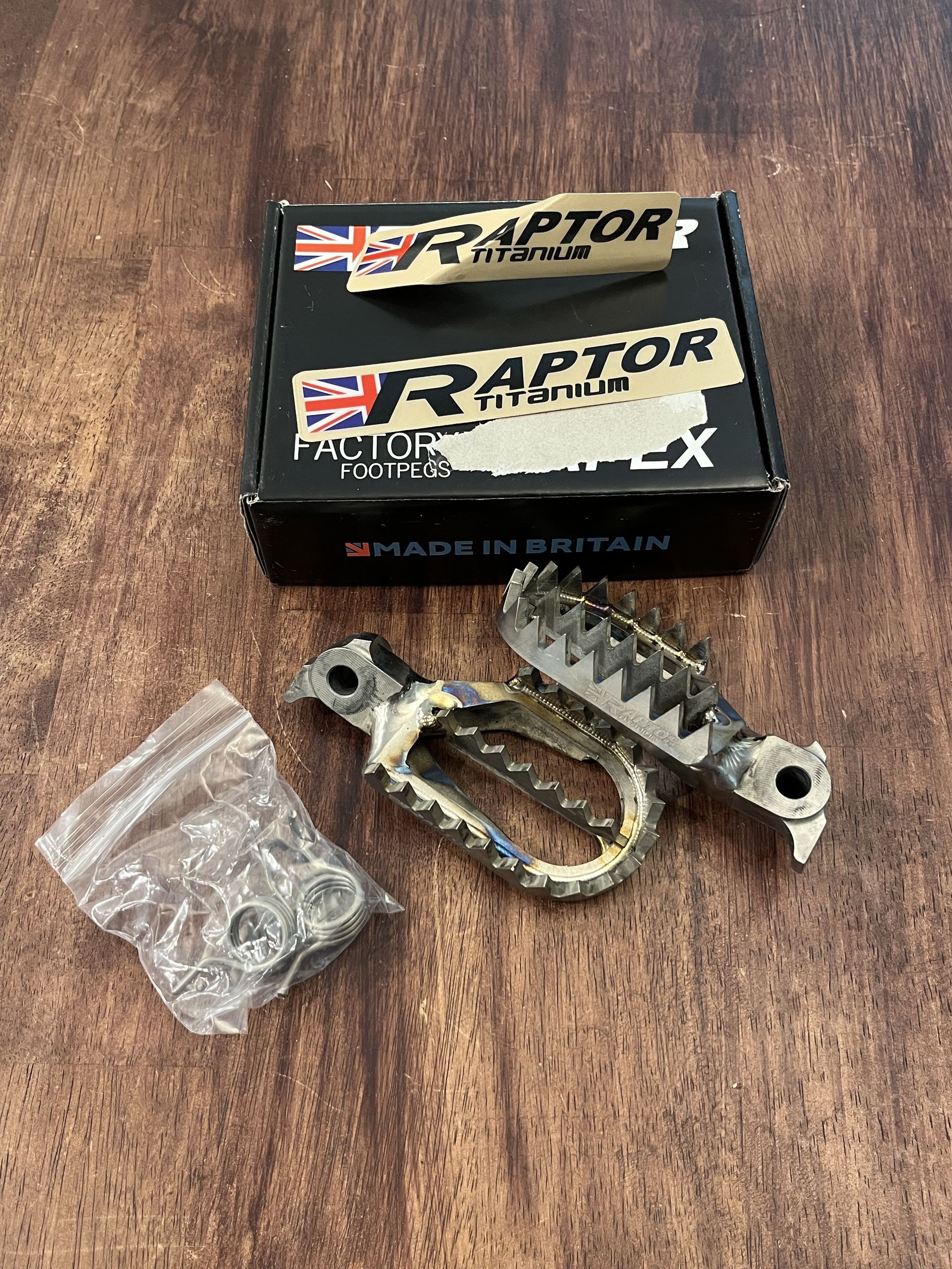 Raptor Titanium Foot Pegs Footpegs - 1999-2025 Yamaha YZ 125 250 450 - RX003