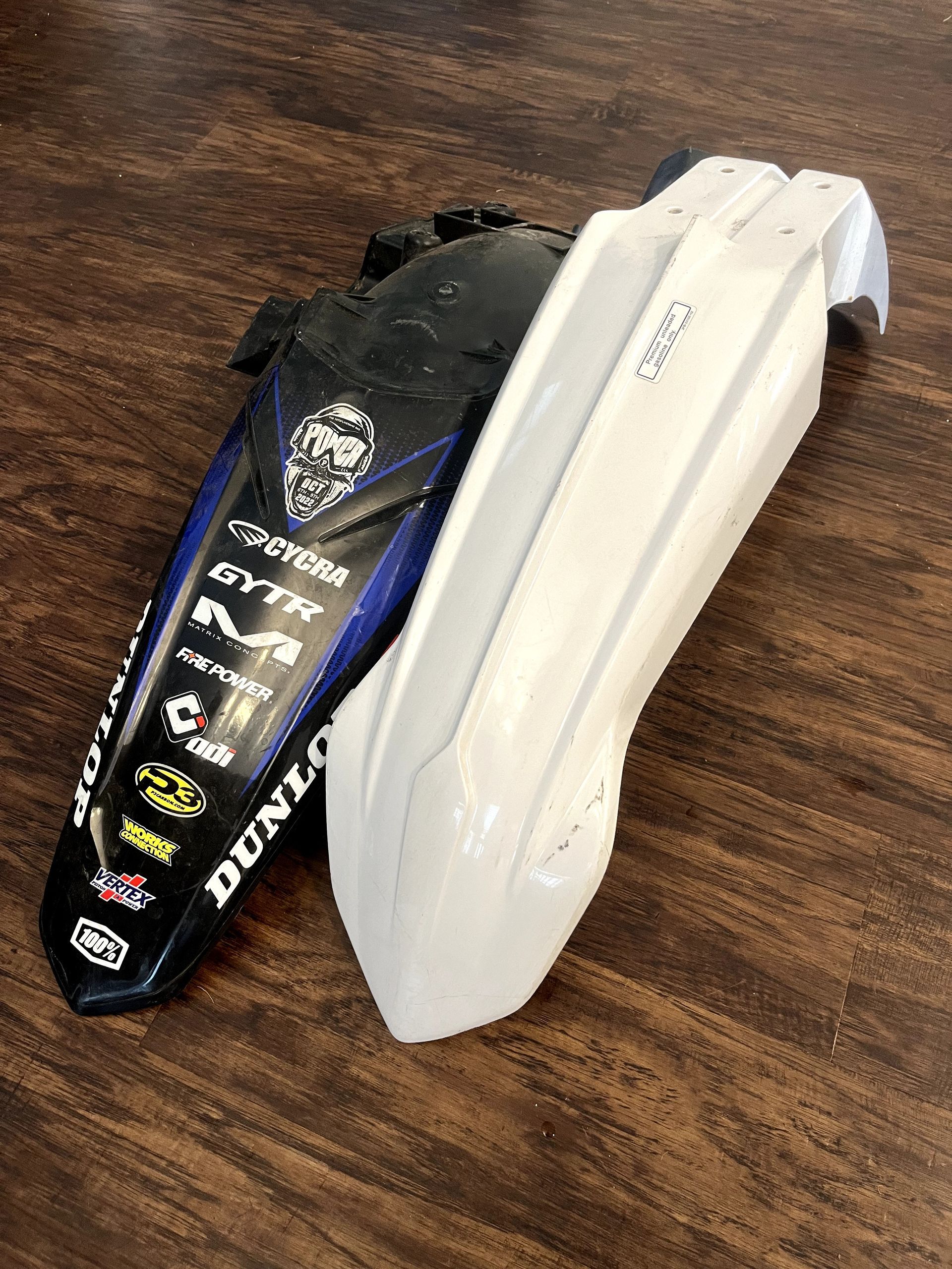 YZ250F YZ450F OEM Front and Rear Fender - BR9-21511-00-00 // BR9-21610-00-00